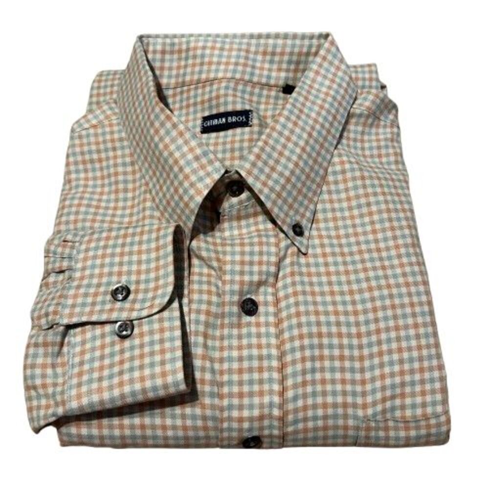 VTG Gitman Bros Button Down Shirt Mens XXL 2XL Gingham Plaid Cotton Made in USA